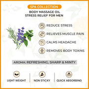 KEYA SETH AROMATHERAPY, DEVICE OF DROP Energizing Body Massage Oil For Men, Reduce Stress, Relieves Muscle Pain, Calms Headaches & Removes Body Toxins (200 Ml)