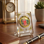 DIVINITI 24K Gold Plated Religious Car Dashboard Frame | Premium God Idol Frame for Car, Home Mandir & Office Table | Spiritual Gift, Decorative Showpiece | Baba Lokenath