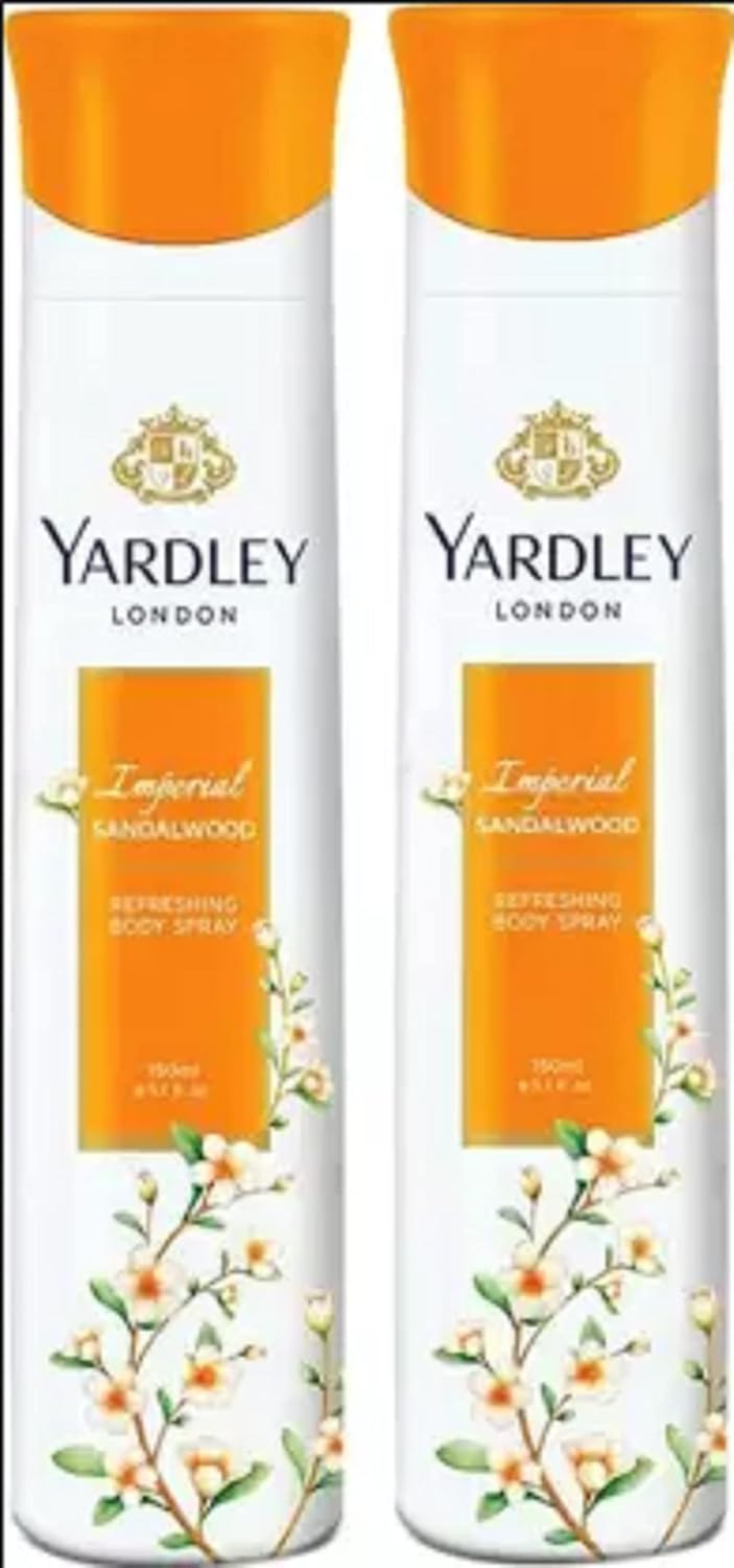 Yardley London Sandal Deodorant Spray - For Women (300 ml, Pack of 2)