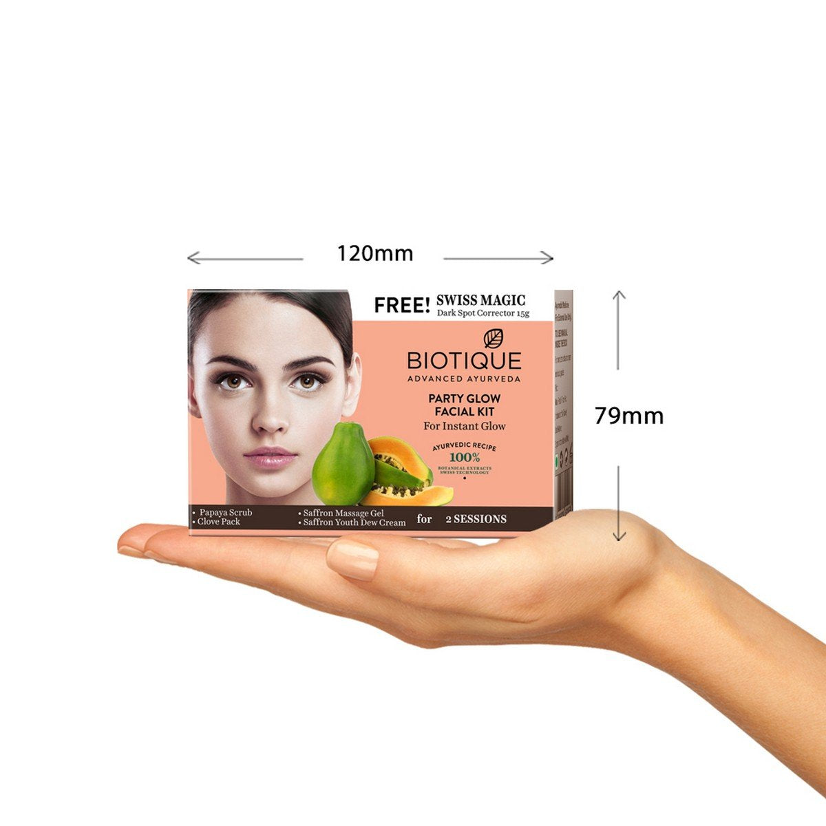 Biotique Party Glow Facial Kit for Instant Glow With Swiss Magic Dark Spot Corrector