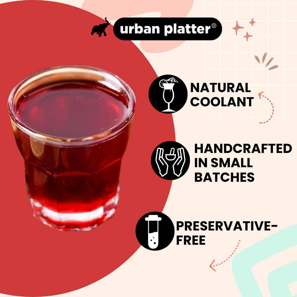 Urban Platter Kokum Syrup, 700ml (Refreshing & Natural body coolant with Cumin/Jeera | Digestive Aid | Additive-Free)