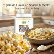 NatureVit White Cheese Powder 250 Gram | Rich & Creamy Flavour | Perfect for Popcorn, Pasta, Fries, Nachos & Sauces | Instant Cheese Seasoning Mix | 100% Vegetarian