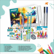 Hauser Germany Fab Art Stationery Kit | Assemble Creativity with Ease | All-in-One Stationery Solution | Ideal for Gifting | Pack of 1 Kit - 58 Pieces