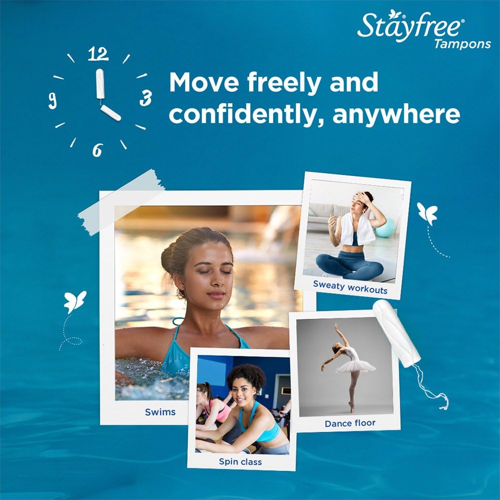 Stayfree Tampons by OB| Normal flow|10 piece| Dynamic Fit Technology| Rashfree| No skin irritation| Upto 100% leakage protection| Silk touch technology| Stain free