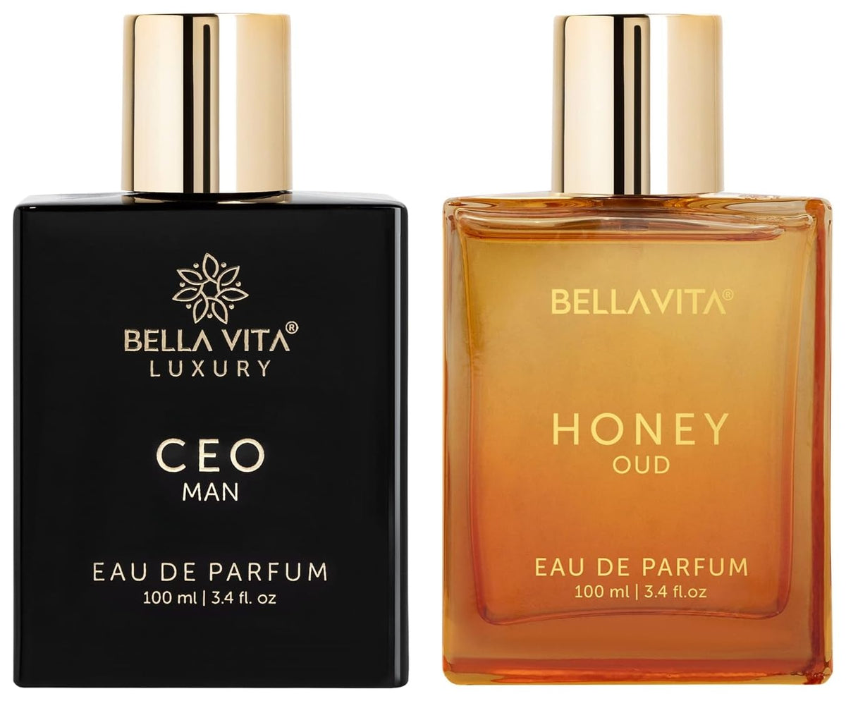 Bella Vita Luxury Ceo Man Liquid Eau De Parfum Honey Oud Unisex Eau De Parfum With Bergamot Patchouli Vanillapremium Long Lasting Sweet & Spicy Fragrance For Unisex 100Ml,Black