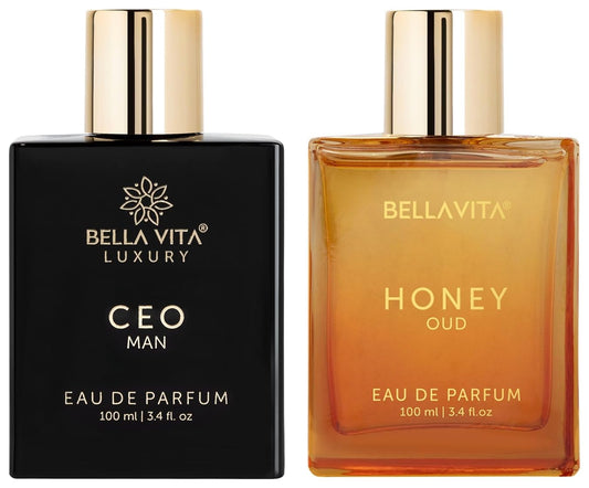 Bella Vita Luxury Ceo Man Liquid Eau De Parfum Honey Oud Unisex Eau De Parfum With Bergamot Patchouli Vanillapremium Long Lasting Sweet & Spicy Fragrance For Unisex 100Ml,Black