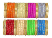 NMII Non-Precious Metal and Studded with Zircon Gemstone and Glossy Finished Bangle set for Women and Girls