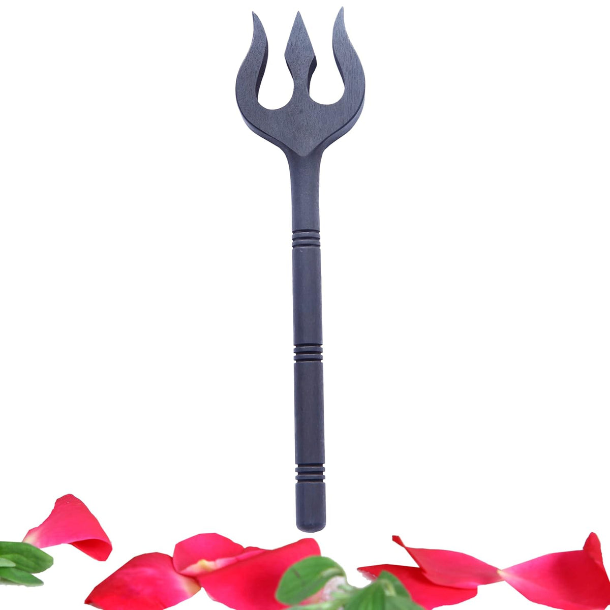 Aalayam Selveer Karungali Soolam Original 9 Inches Height | Karungali Trishul Natural Black 1 Piece