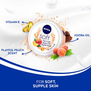 NIVEA Body Lotion for Very Dry Skin, 600 ml & NIVEA Soft Playful Peach, Light Moisturizer Cream for Face, Hands and Body, Instant Hydration, Non-Greasy Cream with Vitamin E & Jojoba Oil 200 ml