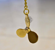 DSH Brass Handicrafted Key Chain for Handbag Heavy Duty Car Keychain for Men or Women.(-KEYCHAIN-06-FAN)