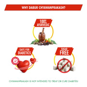 Dabur Chyawanprakash Sugarfree powder : Clincally Tested Safe for Diabetics |Boosts Immunity |helps Build Strength and Stamina - 900gm