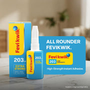 Pidilite FEVIKWIK 203 Instant Bonding Strong Super Glue – 20g | Low Viscosity Cyanoacrylate Adhesive with Precision Nozzle & Anti-Clog Cap