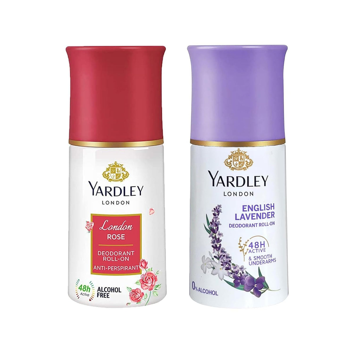 Yardley London Unisex Rose And English Lavender Roll-On, Combo Of 2