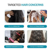 Bare Anatomy Damage Repair Hair Shampoo | Provides 10x Strengthening Powered By Ceramide A2 & Coconut Milk Protein | For Damaged, Dry & Frizzy Hair | Sulphate & Paraben Free | For Women & Men | 250ml
