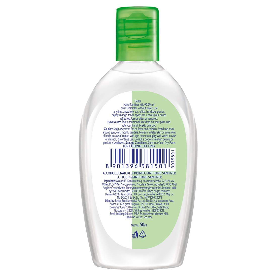 Dettol Instant Hand Sanitizer - 50 ml (Pack of 2)