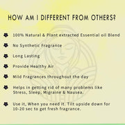 The Old Natural Car Freshener with Essential Oils Fragrance in Glass bottle with Wooden Diffuser Lid | Car Perfume 30ml