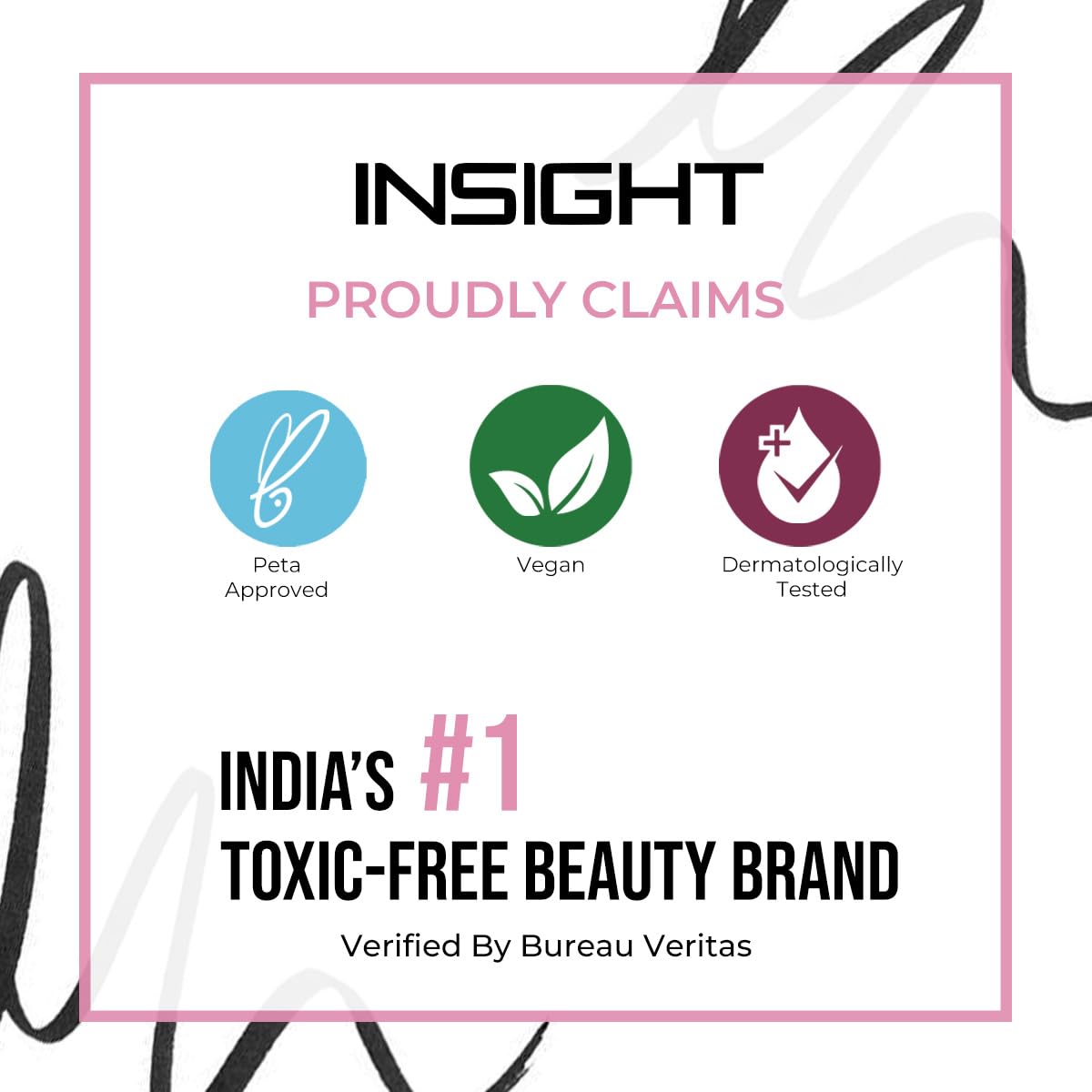 INSIGHT No Smudge Eyeliner - Black | Intense Matte Finish | Quick Drying |Smooth Application | Waterproof | Smudgeproof, 4 ml
