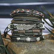 Shining Diva Fashion Genuine Leather Bracelet Wraps Casual Skin Friendly Bracelets for Men Boys