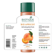 Biotique Bio Apricot Refreshing Body Wash, 190ml and Biotique Bio Kelp Fresh Growth Protein Shampoo, 190ml (Pack of 2)