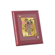 DIVINITI 24K Gold Plated Shri Shrinath Ji Photo Frame | Premium Religious Gift & Spiritual Home Decor | MDF Gold Foil Frame for Pooja Room, Mandir, Wall & Gifting | 16 x 13.5 CM