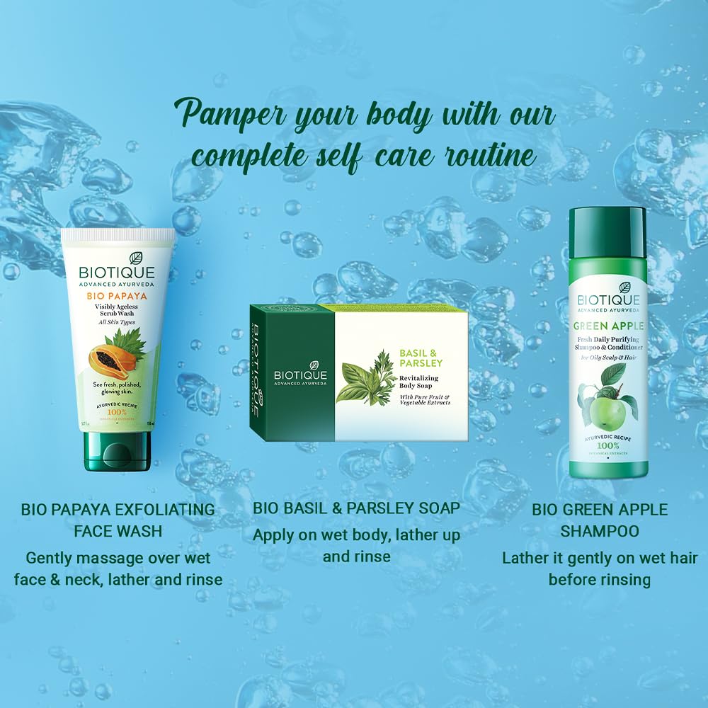 Biotique Basil & Parsley revitalizing Bathing Bar 150g x 3