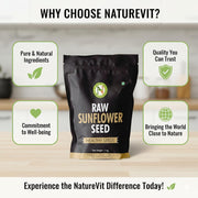 NatureVit Sunflower Seeds 1 Kg | Raw & Natural Super Seeds for Eating | Protein-Rich Healthy Snack | Ideal for Weight Loss & Diet Food