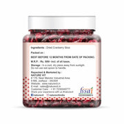 NatureVit Cranberries Dried Sliced 300g | Tart & Sweet Healthy Snack | Antioxidant-Rich Superfruit | Naturally Dried Cranberry Slices | Product of USA | Ideal for Baking, Cereal, Salads & Snacking