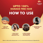 Dabur Almond Hair Oil - 650 ml|Provides Damage Protection|Non Sticky Formula|For Hair Fall control & Shiny Hair|Light Hair Oil with Almonds, Keratin Protein, Soya Protein & 10X Vitamin E (Pack of 1)
