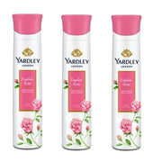 Yardley London English Rose Deodorant Spray, 150 ml (Pack of 3)