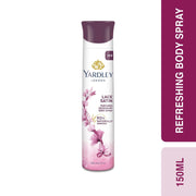 Yardley London Lace Satin Perfumed Deodorant Body Spray| Fresh Floral Scent| 90% Naturally Derived| Deo Spray| Body Deodorant for Women| 150ml