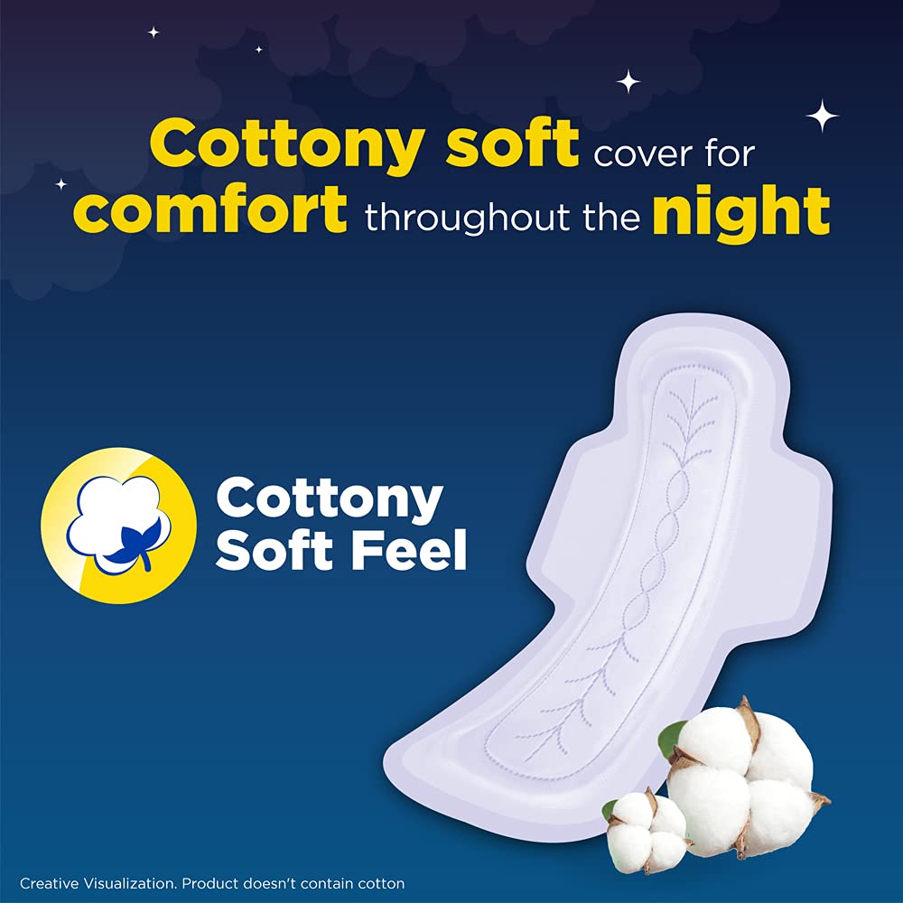 Stayfree Secure Nights XXL Sanitary Pads for Women | 120 Pads Combo Pack| Cottony Soft Cover | Upto 100% leakage protection | Buy XXL at XL price | Absorbs 2x Faster with Wider Back