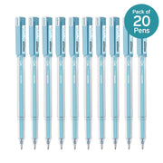 Hauser Germany Xo Jumbo Gel Pen Box Pack|0.6 Mm Tip Size|Water Proof Ink For Smooth Flow System|Comfortable Grip With Smudge Free Writing|Smooth,Sturdy&Refillable Pen|Blue Ink,Pack Of 20 Pens