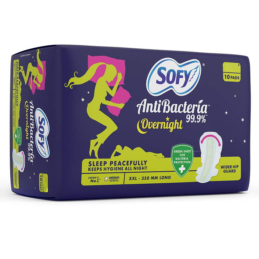Sofy Bodyfit Overnight Sanitary Pads - XXL-350mm long, Pack of 10