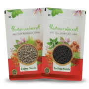 IndianJadiBooti Elite Detox Bundle: Premium Carrot Seeds & Bathua Seeds – For Renal Health, Digestion, & Deep Systemic Purification – 250gram Each