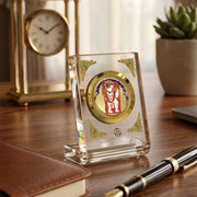 DIVINITI 24K Gold Plated Religious Car Dashboard Frame | Premium God Idol Frame for Car, Home Mandir & Office Table | Spiritual Gift, Decorative Showpiece | Mehndipur Balaji
