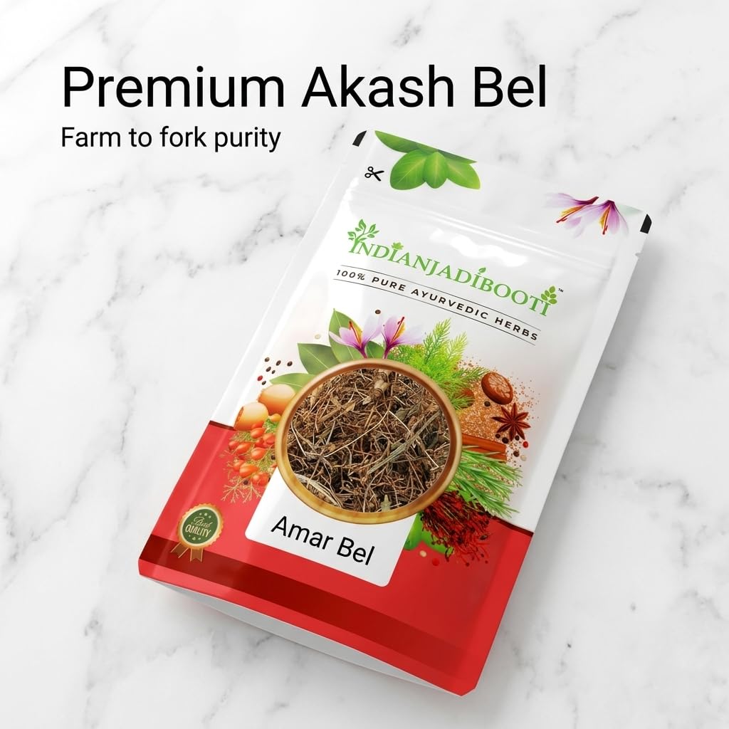 IndianJadiBooti Pure Amar Bel (Cuscuta Reflexa) | Raw Akash Bel Golden Vine for Hair Vitality, Scalp Nourishment & Systemic Detox
