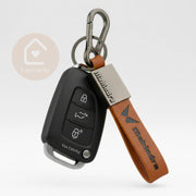 YaaNatural Yaa Catchy PREMIUM LEATHER & Key Cover with Hook KeyChain Compatible with MAHINDRA Unique Stylish look For Men Women BIKE & CAR Keyring for THAR/XUV700/BOLERO/SCORPIO
