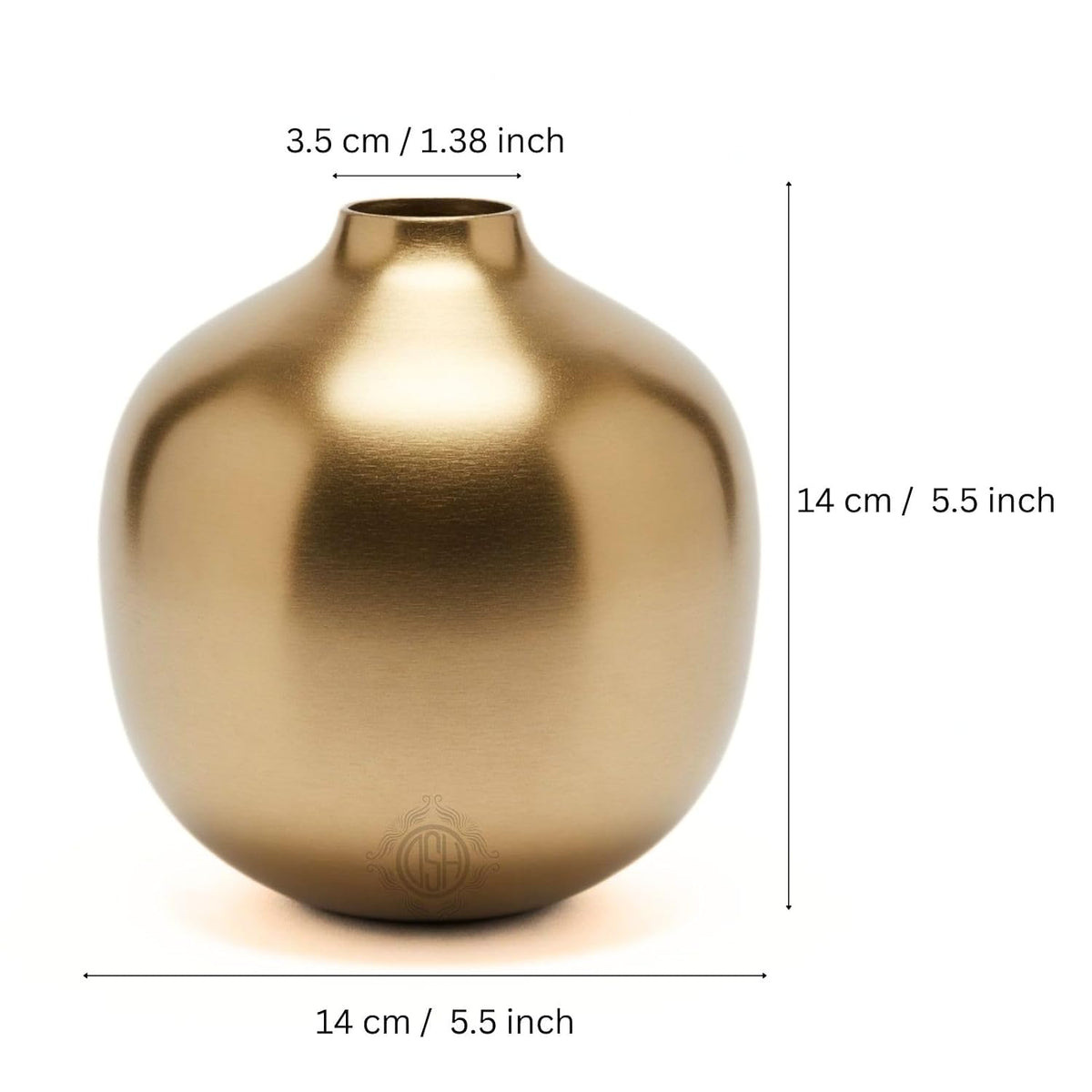 DSH Metal Flower Vase for Living Room Decor, Modern Decorative Tabletop Vase for Center Table, Console Table, Shelf, Office and Home Decoration