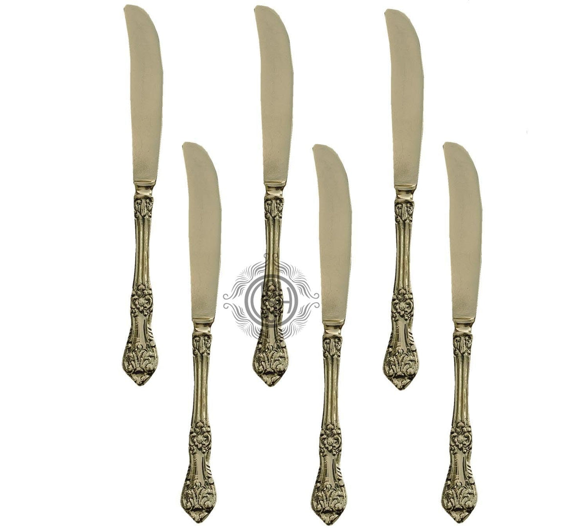 DSH Brass Handcrafted Butter Knife Multifunctional Butter Knife for Cold Butter Grater Cheese Spreader Slicer for Home Kitchen Breakfast and Dinner.(BR-KNIFEking-6P)