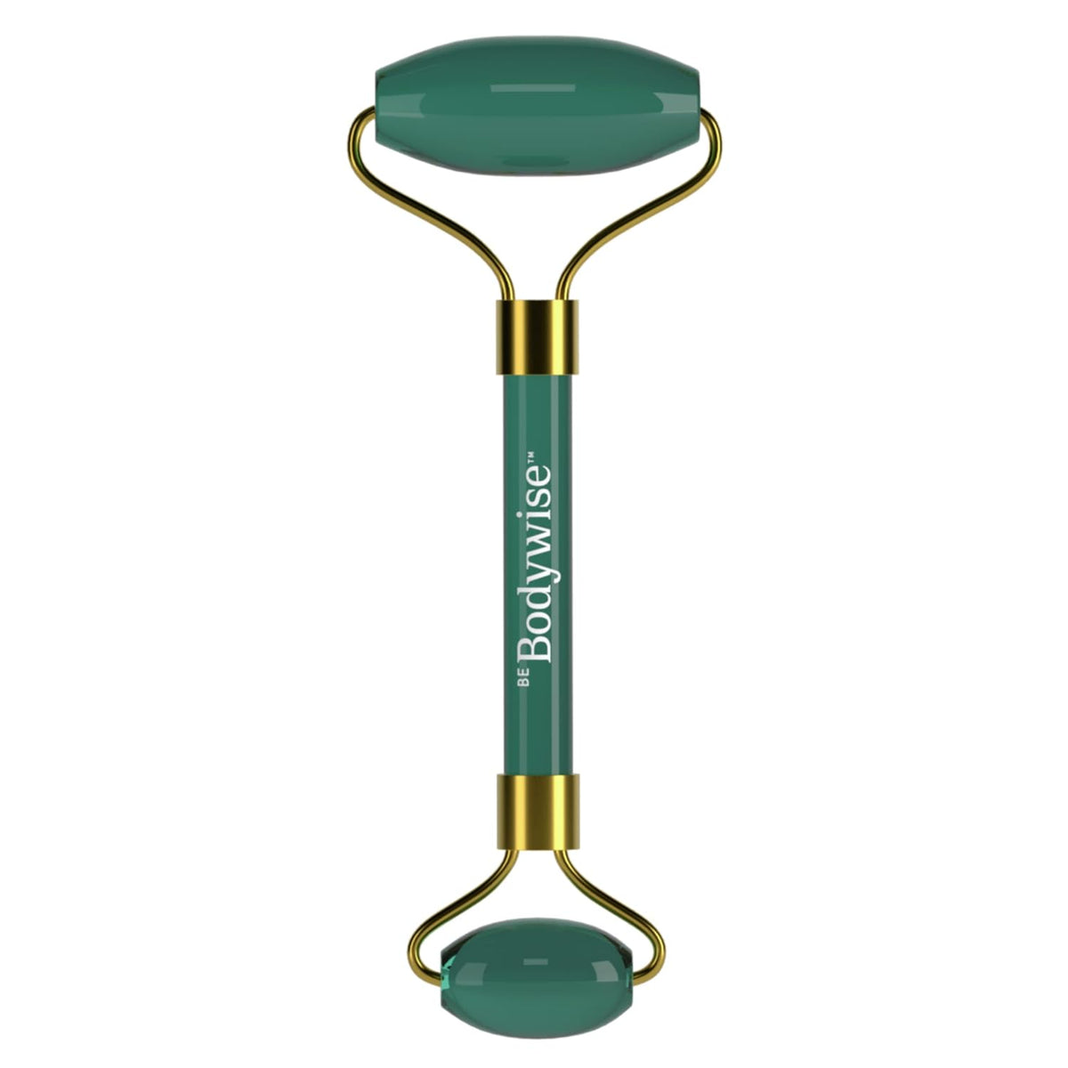 Be Bodywise Jade Roller Massager | 100% Natural Jade Face Roller | Tightens Skin, Reduces Wrinkles & Improves Blood Circulation | Best for Serum Application | Double Sided for Toning & Firming Face
