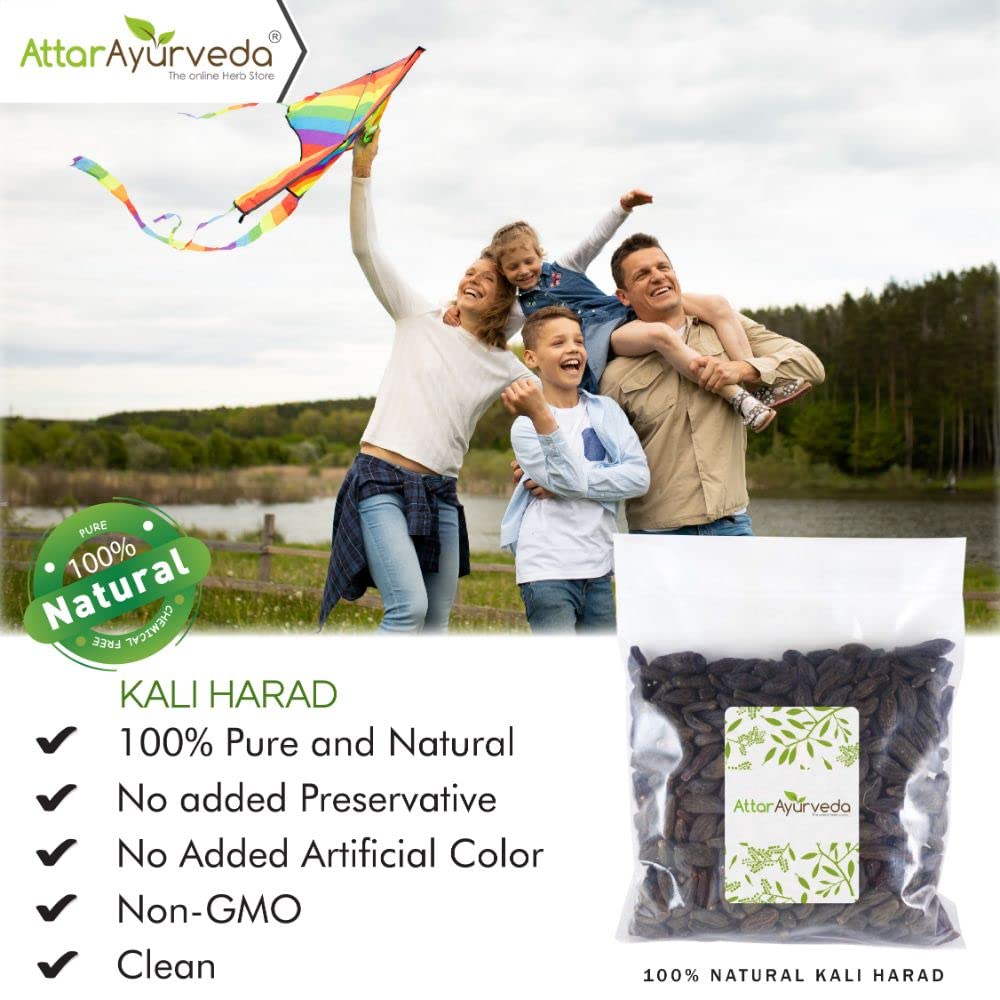 Attar Ayurveda Choti Harad - Kali Harad (250 Grams) | Dried | Whole Form | 100% Natural, No Preservatives