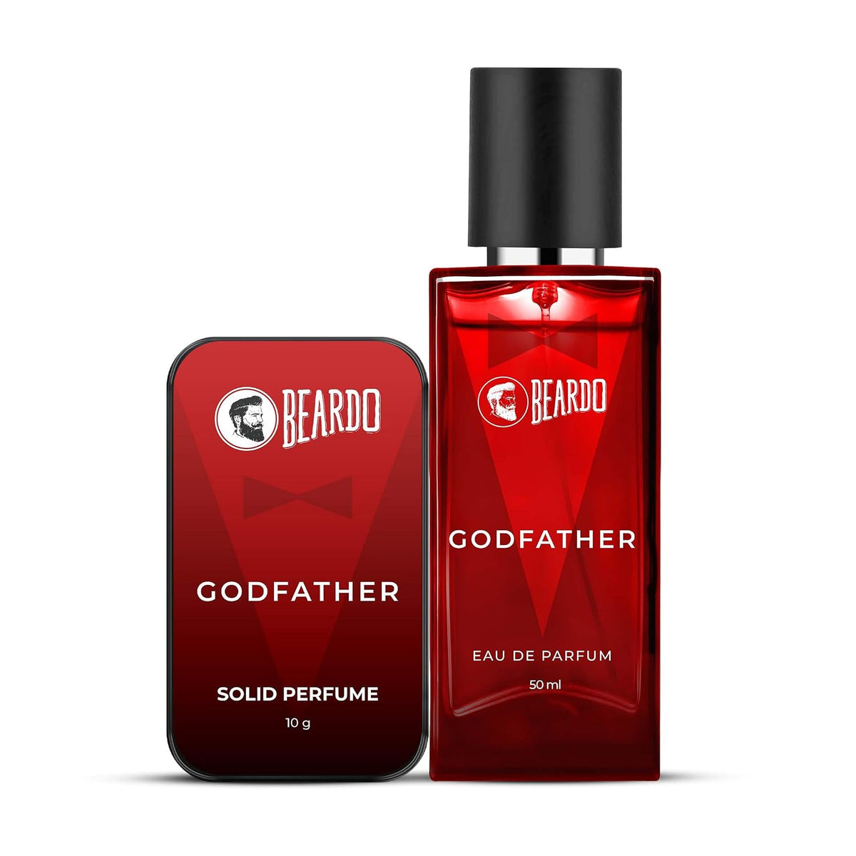 BEARDO Godfather Solid Perfume 10G & Godfather Perfume 50Ml - Set Of 2 For Men | Strong & Long Lasting Fragrance | For Date Night | Ideal For Daily Use, Elegant Scent Experience