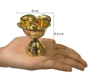 DSH Brass Diya Diwali Decoration Items for Home Décor Oil Lamp for Home Temple Pooja Articles Diwali Decoration Item . (Big)