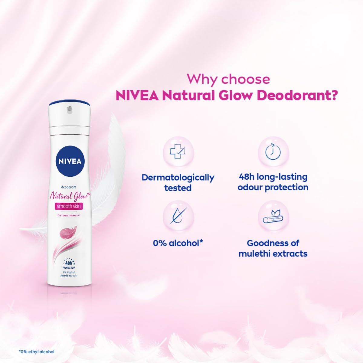 Nivea Whitening Smooth Skin Deodorant For Women, 150ml