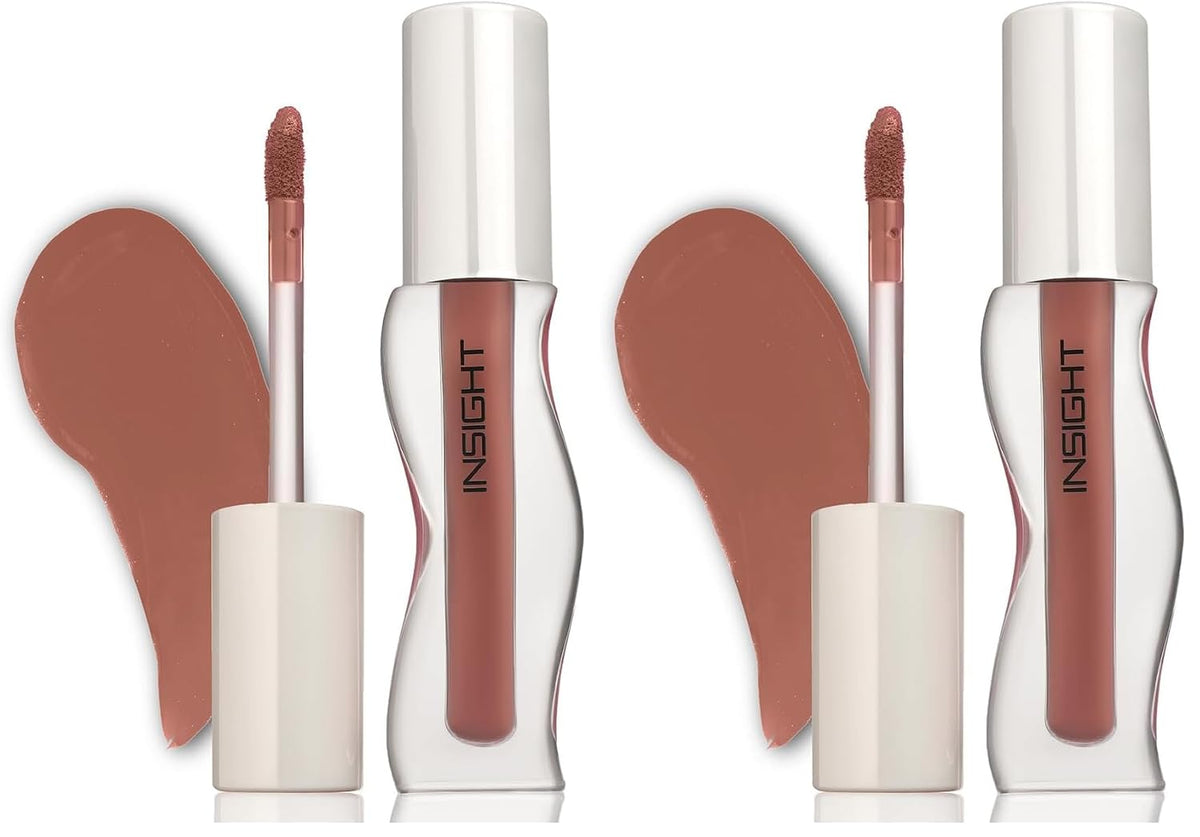 INSIGHT Hydra Creamy Lip Sheen - Duchess Dusk | Glossy Finish | 2 in 1 Lipstick + Gloss | Infused with Ceramides & Vitamin B5 | One Swipe Rich Color (2.5 g) (Pack of 2)