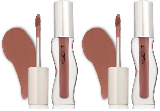 INSIGHT Hydra Creamy Lip Sheen - Duchess Dusk | Glossy Finish | 2 in 1 Lipstick + Gloss | Infused with Ceramides & Vitamin B5 | One Swipe Rich Color (2.5 g) (Pack of 2)