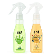 The Old Natural Snif Premium Room Freshener Spray | Natural Essential Oils | Long-Lasting 1000+ Sprays for Room, Car & Living Space (Green Pulse/Bloom Burst)
