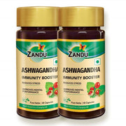 Zandu Ashwagandha Capsules, With Goodness of Natural Extracts of Ashwagandha, Helps Boost Immunity and Useful for Natural Body Strength, Stress Buster - (Pack of 60 Veg capsules x 2)