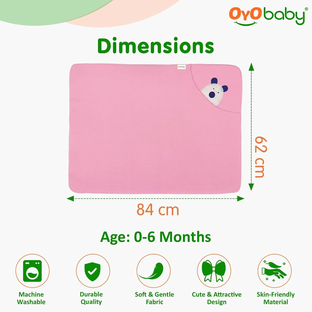 OYO BABY Baby Blanket Combo Pack – 3 Pcs Hooded Wrappers for Newborn Boys & Girls | Soft, Lightweight, Multi-Purpose Baby Wrapper/Blanket (0–12 Months, 84×62 cm)
