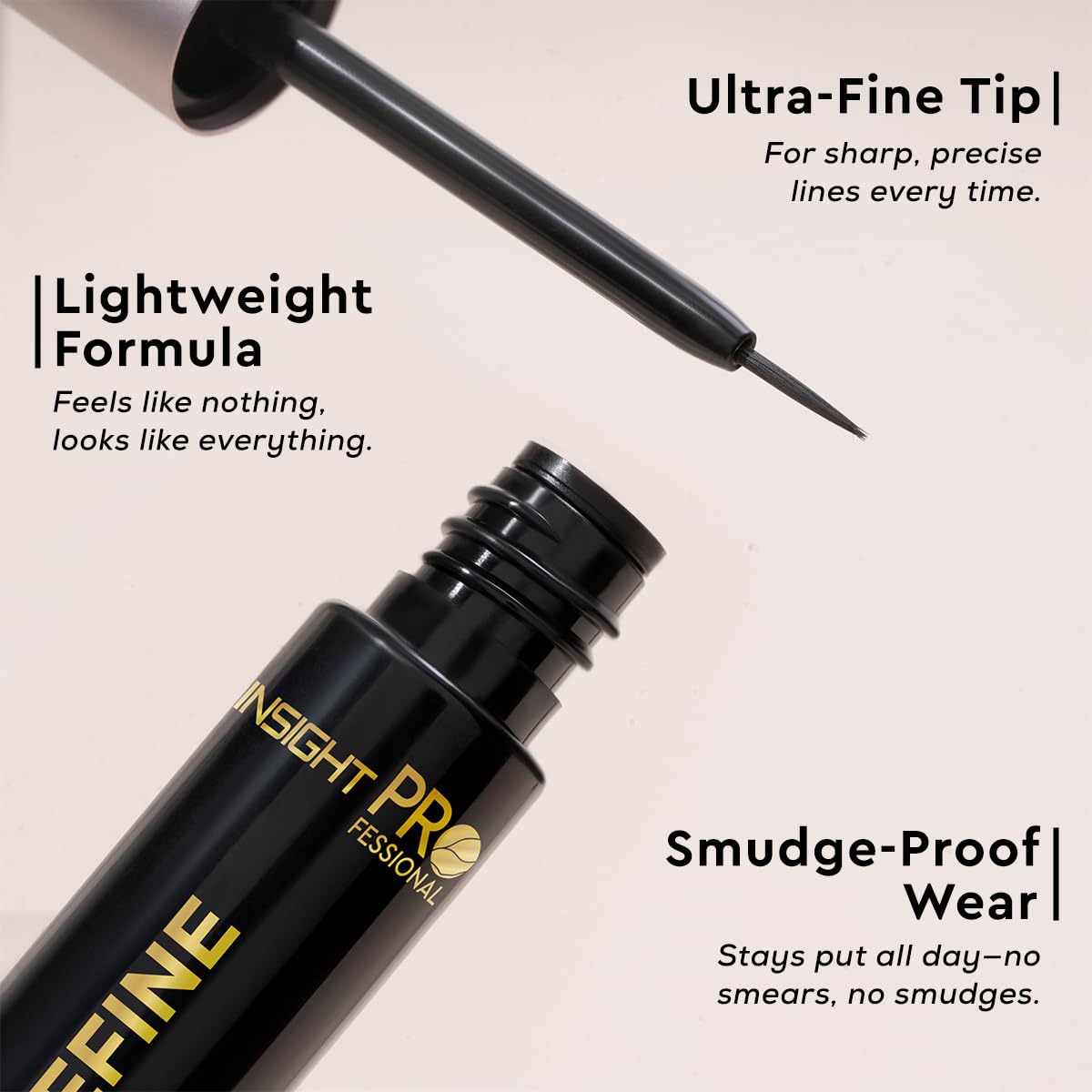 INSIGHT Professional Line & Define Eyeliner - 5g | Intensely Pigmented | Quick Drying | Long Lasting | Smudgeproof | Waterproof | Rub-resistant Formula (Pack of 2)